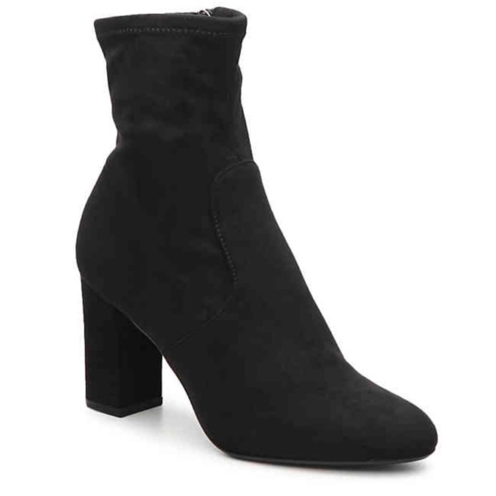 SOLD Steve Madden Black Sock Booties/Heels